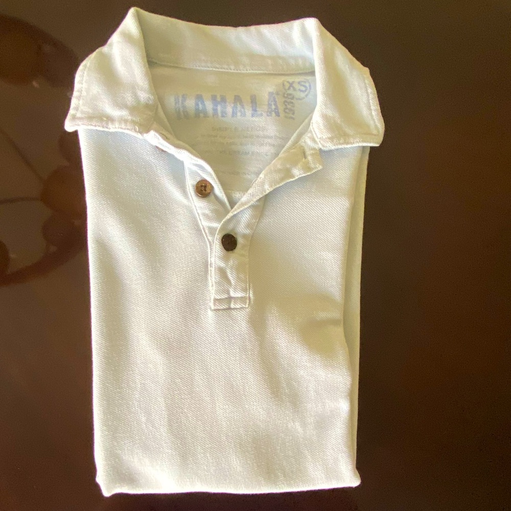 Light blue polo shirt